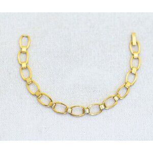 6 1/2 inch, Vintage Minimalist Oval Links Bracelet - H1